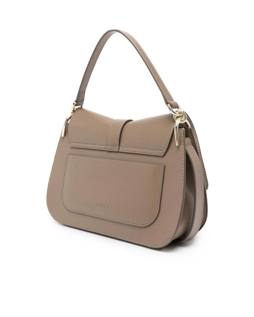 Furla Natural Buckle-Detail Shoulder Bag
