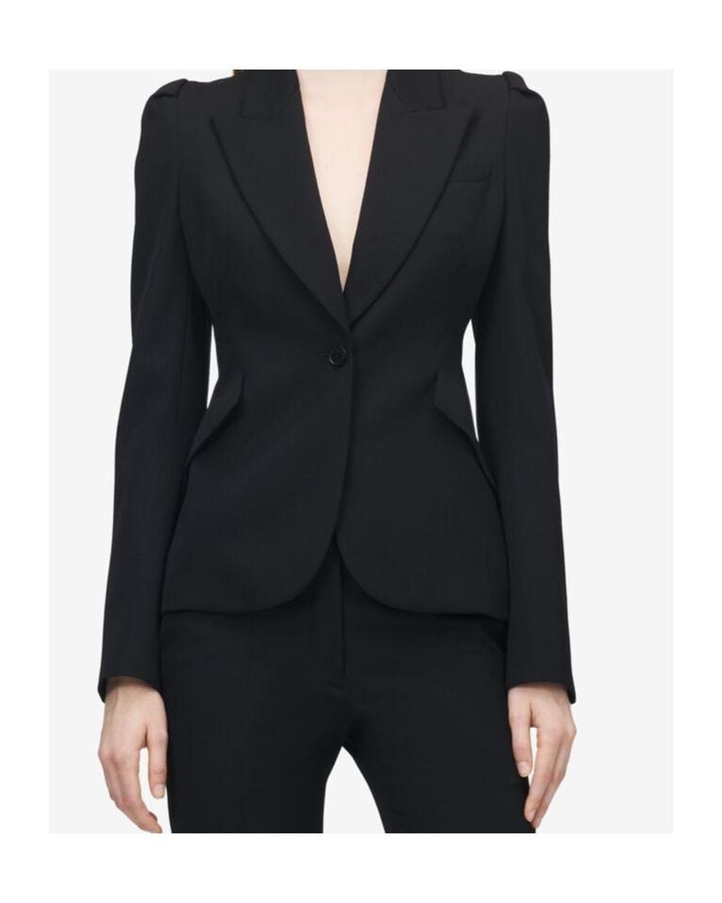 McQueen Black Wool Blazer