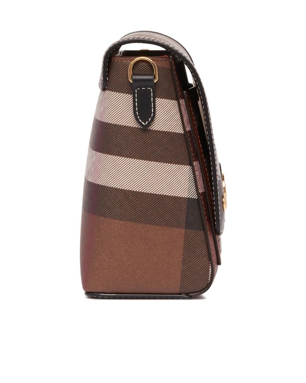 Burberry Brown Vintage Check Foldover-Top Shoulder Bag