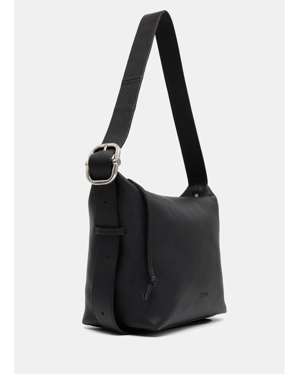 Loewe Black Loop Leather Hobo Bag for men