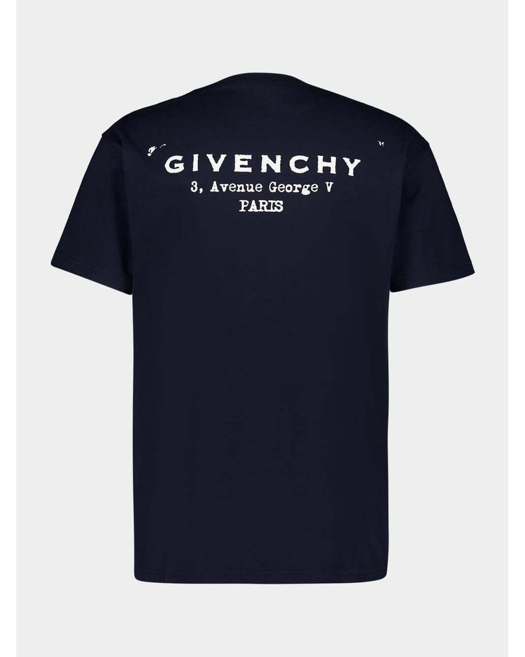 Givenchy Blue Logo Printed Crewneck T-Shirt for men