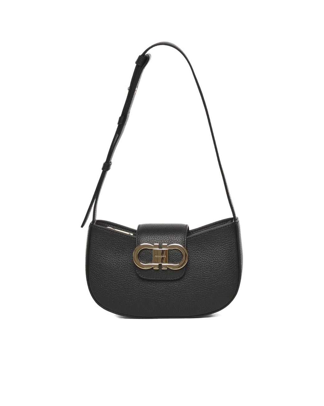 Ferragamo Black Ferragamo Double Gancini Mini Bag