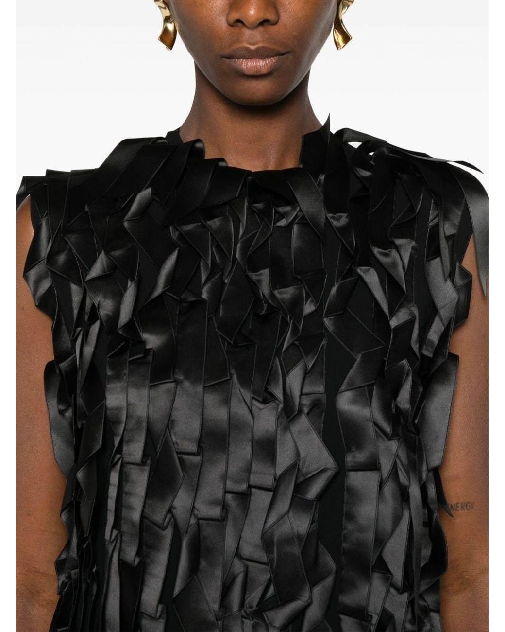 Prada Black Sablé Crewneck Sleeveless Dress