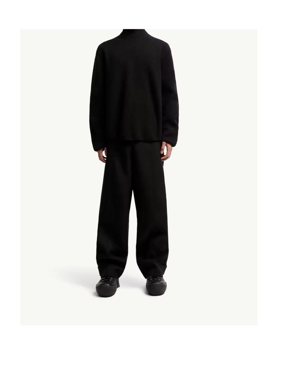 Moncler Black Jil Sander Knitted Hoodie for men