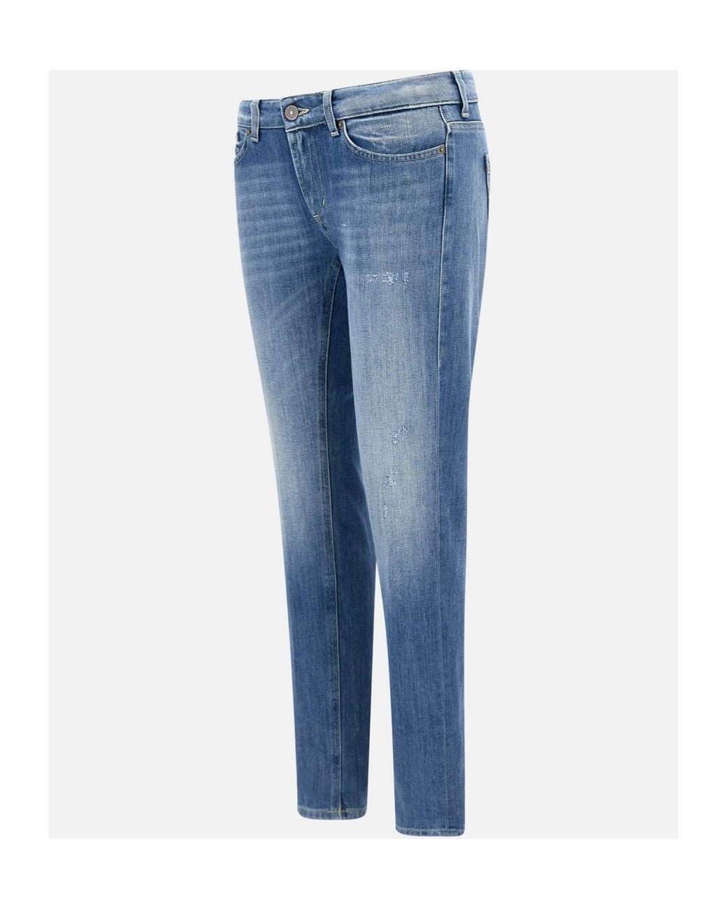 Dondup Blue Slim-Fit Distressed Jeans