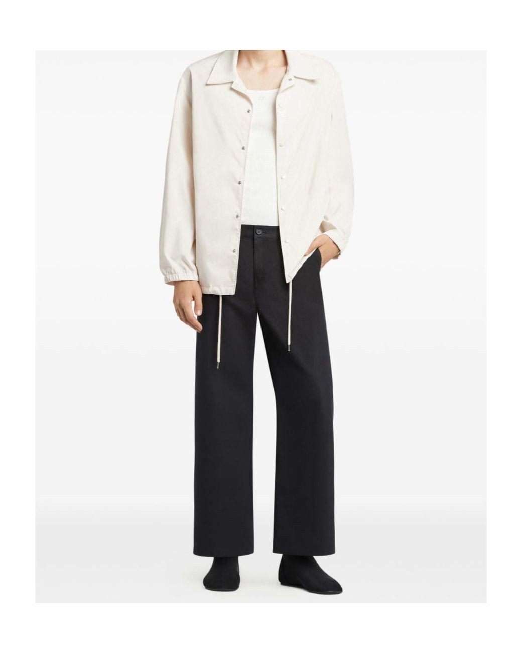 Courreges White Buttoned Shirt Jacket for men