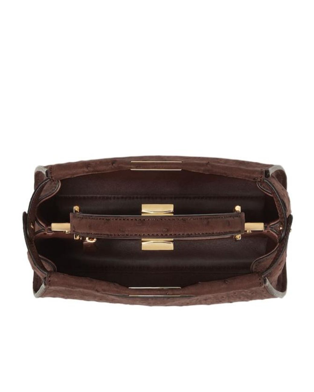 Fendi Brown Ostrich Leather Bag