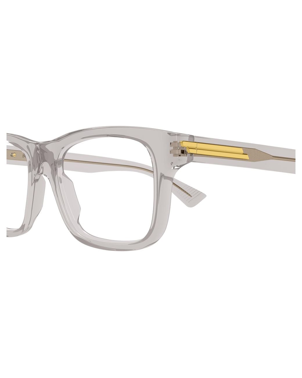 Bottega Veneta White Eyewear Rectangle Frame Glasses for men