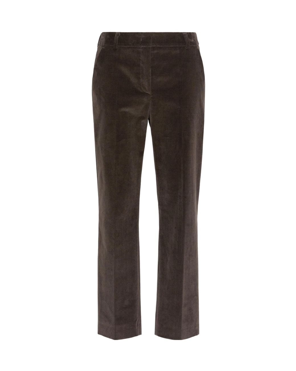 Weekend by Maxmara Gray Marruca Slim Fit Velvet Pants