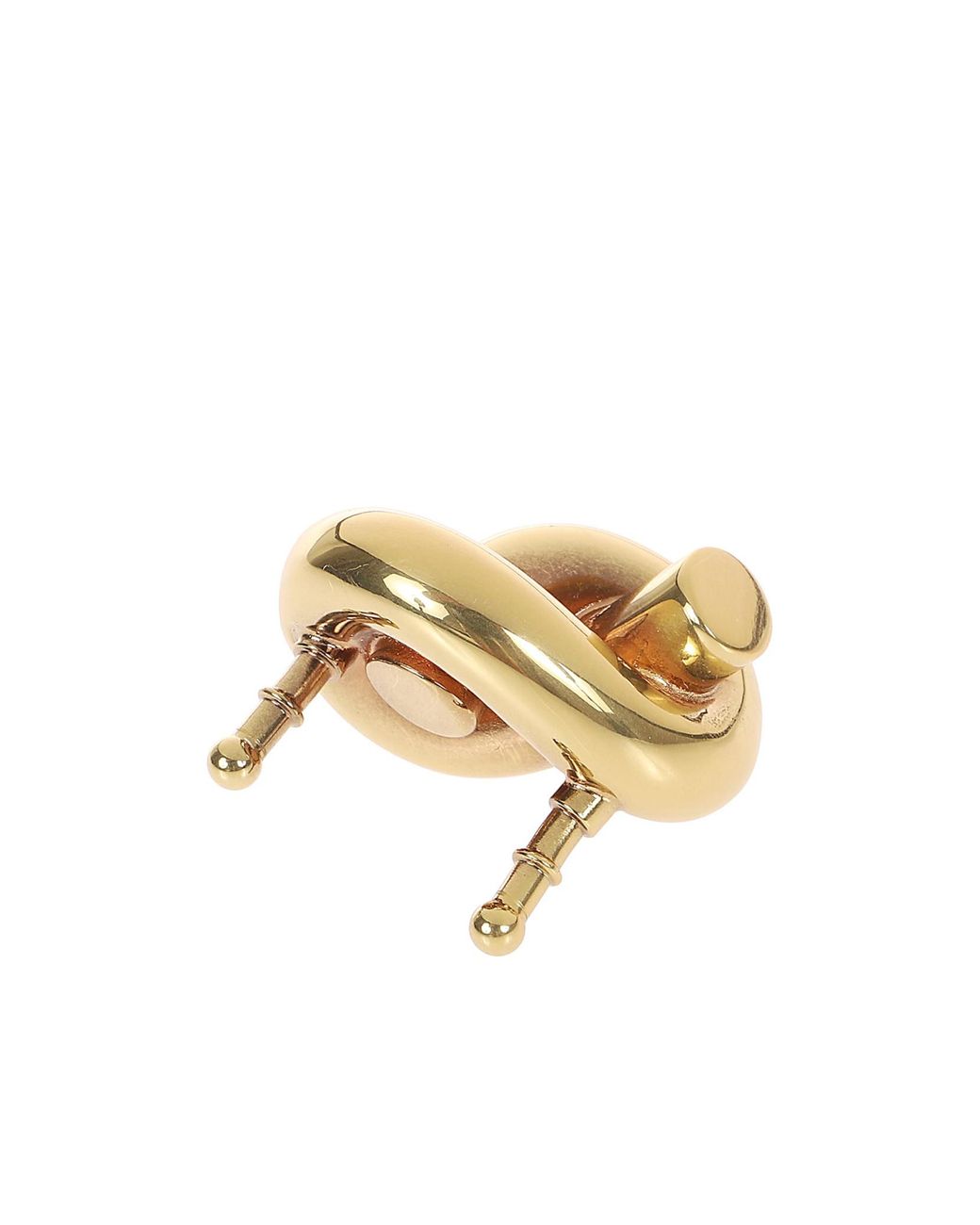 Bottega Veneta Metallic Twisted Earrings for men