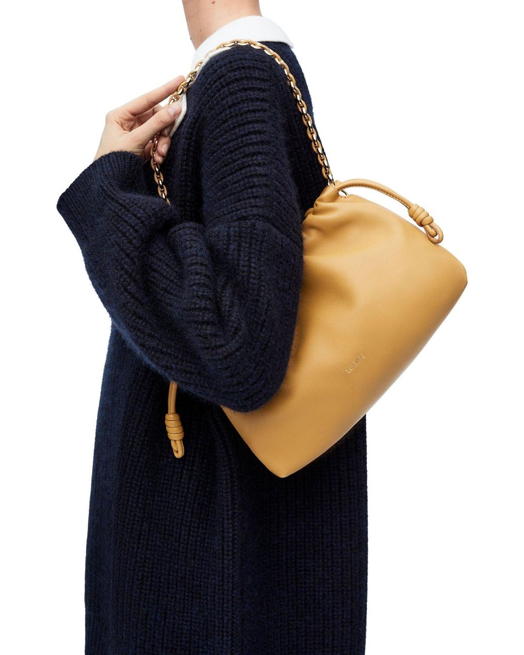 Loewe Natural Flamenco Medium Drawstring Shoulder Bag