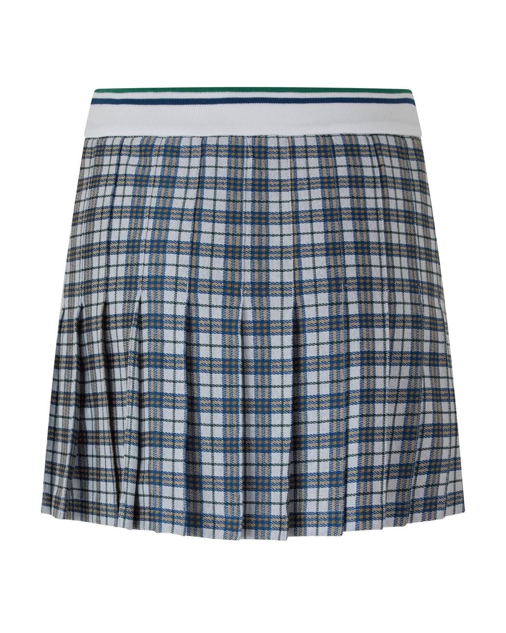 Burberry Blue Pleated Mini Skirt
