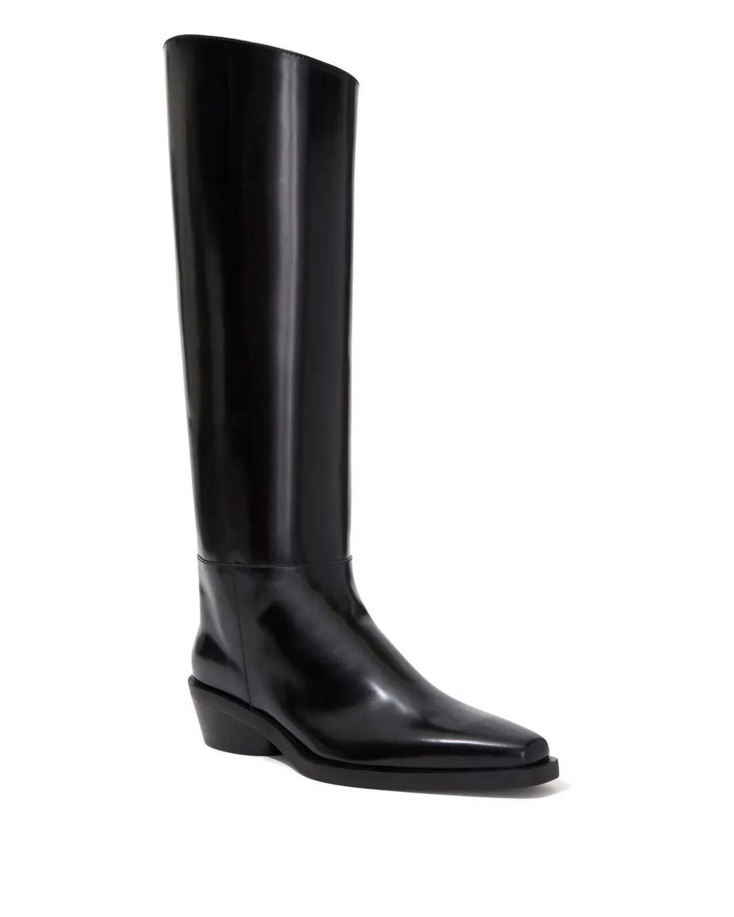 Proenza Schouler Black Bronco Knee-High Leather Boots
