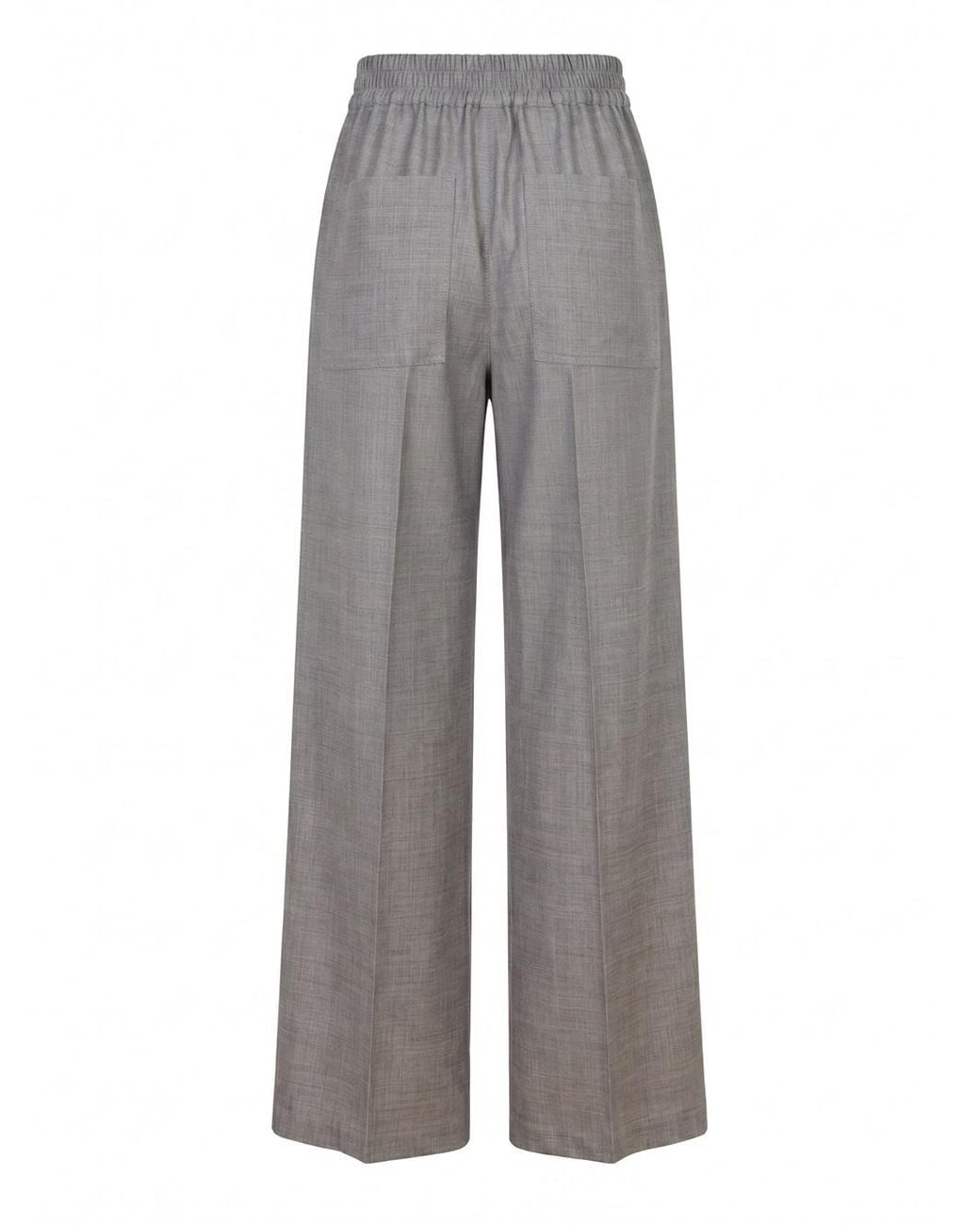 Brunello Cucinelli Gray Pleated Elasticated-Waist Trousers