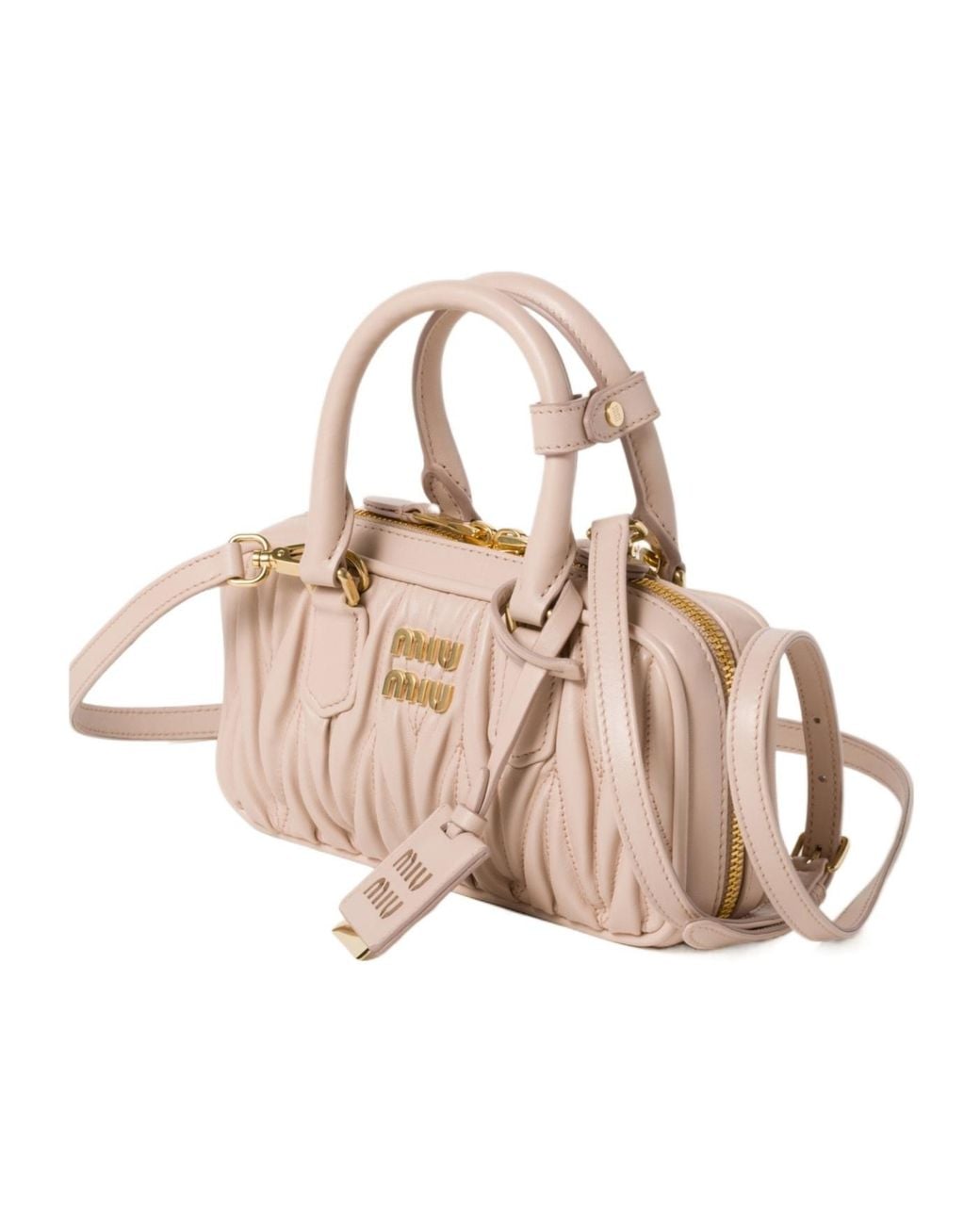 Miu Miu Pink Arcadie Matelassé Nappa Leather Mini-Bag
