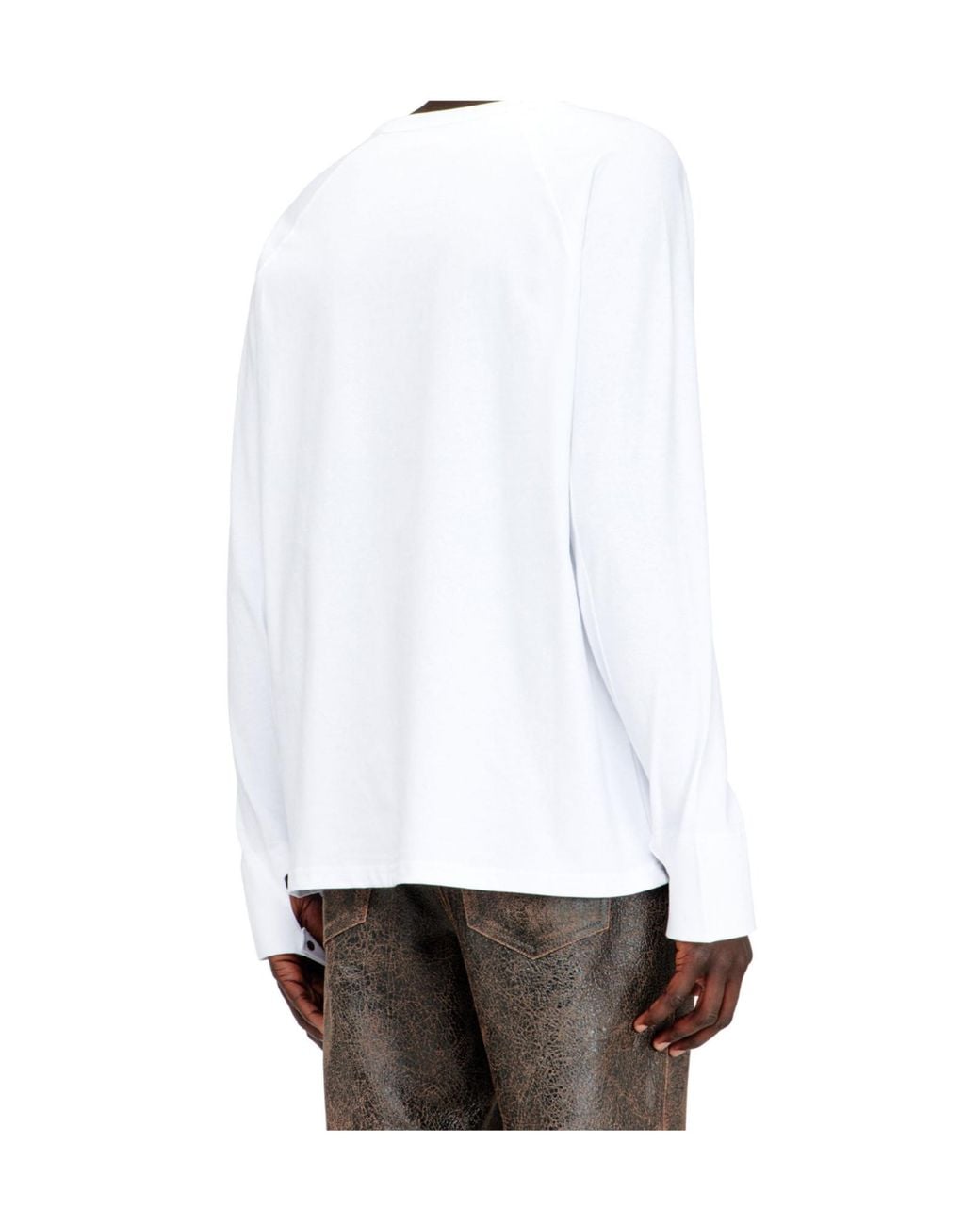 DIESEL White T-Kristian Raglan Long-Sleeve T-Shirt for men
