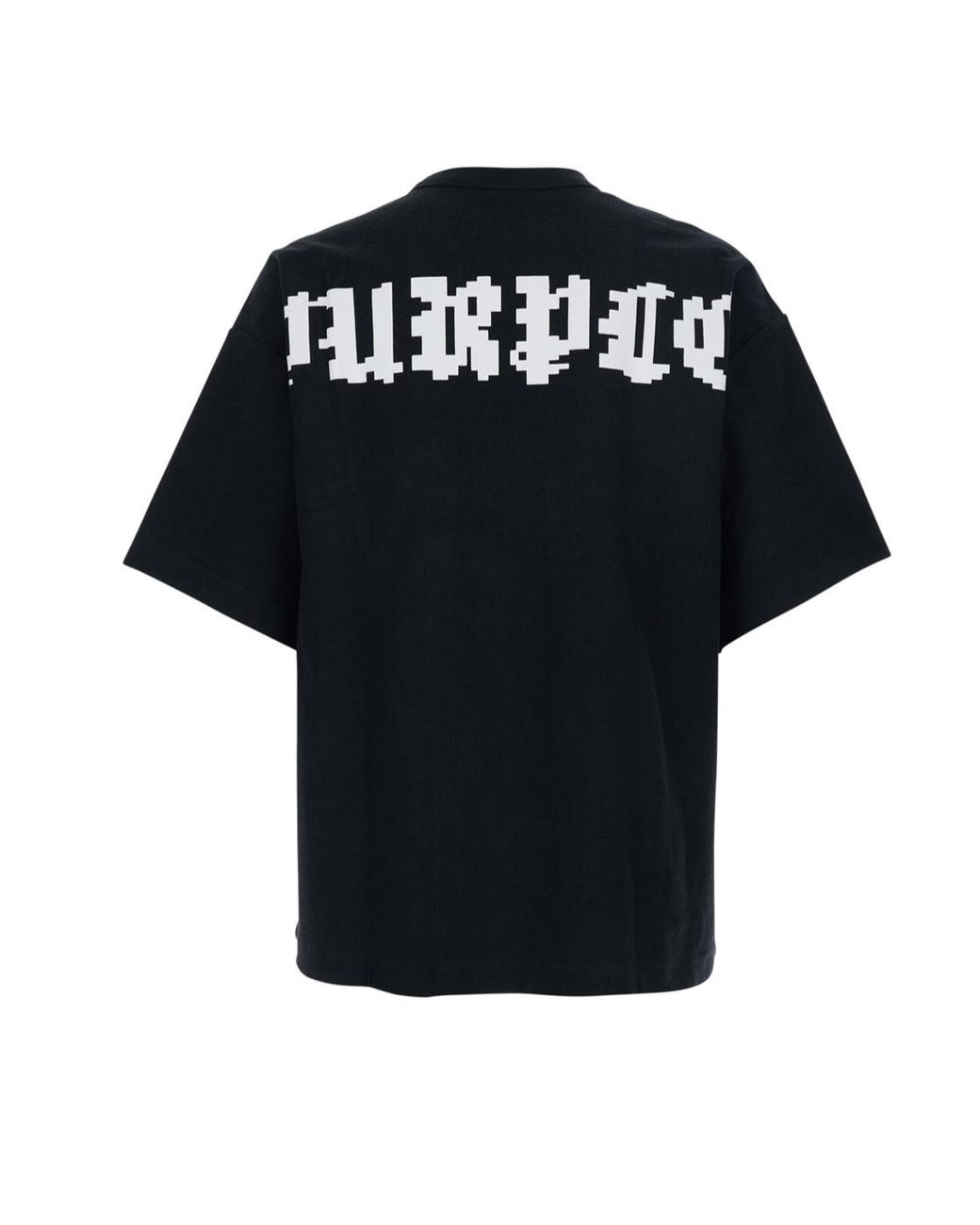 Purple Brand Black Oversized Logo T-Shirt for men