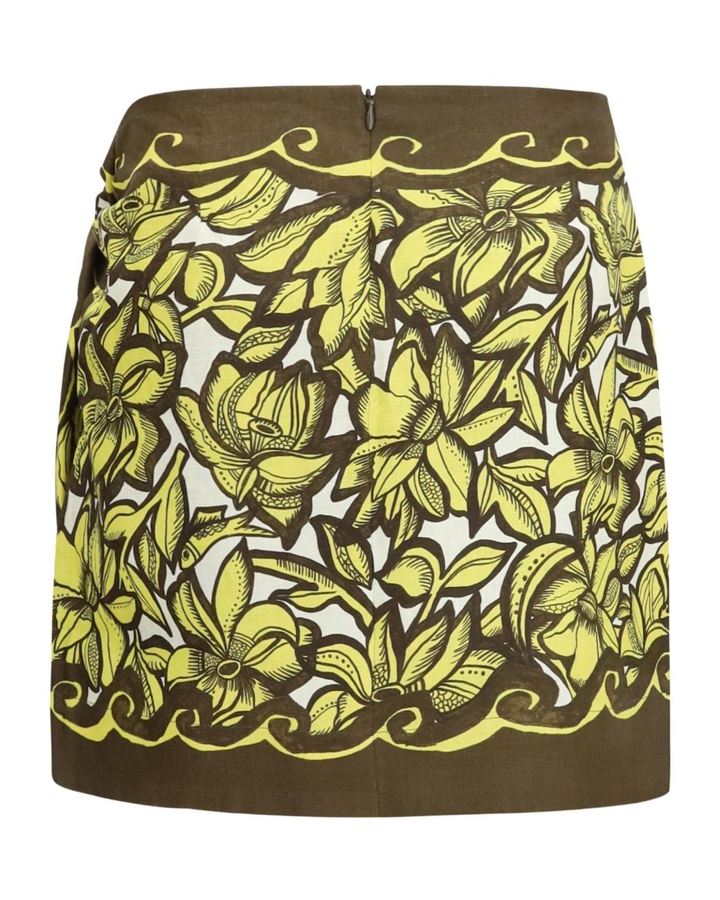 ALÉMAIS Green Mona Wrap Floral Mini Skirt