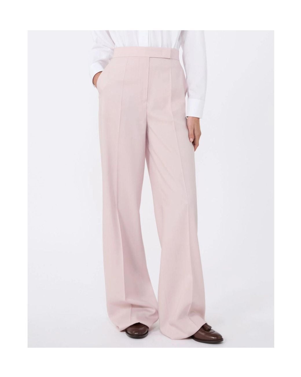 Max Mara Pink Mxmgirone Wide-Leg Trousers