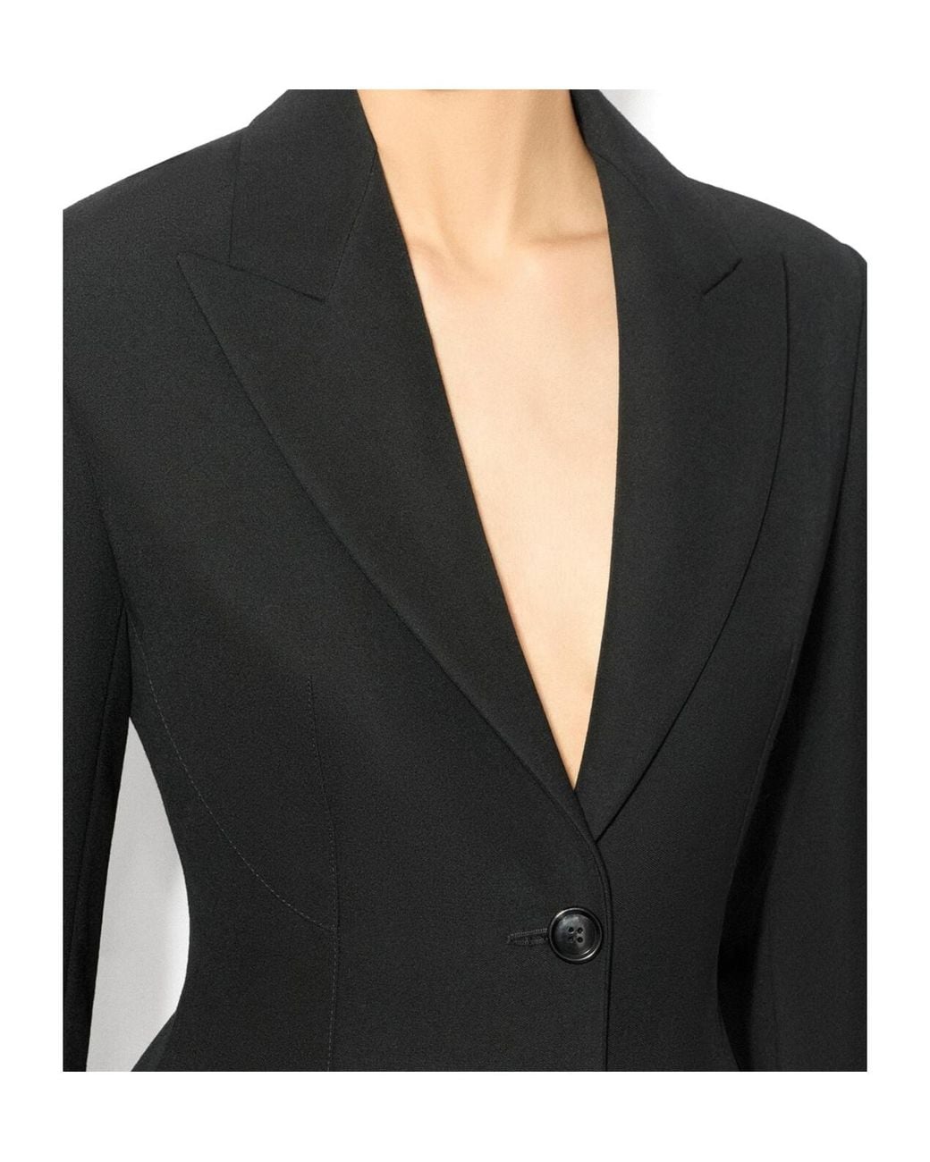 Alaïa Black Light Wool Single-Breasted Jacket