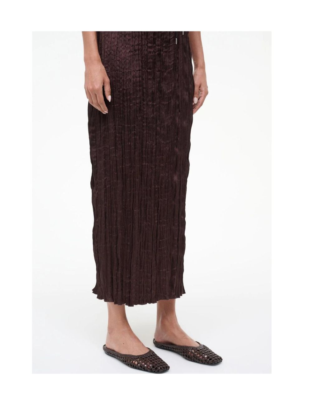 Staud Red Mizu Sleeveless Midi Dress