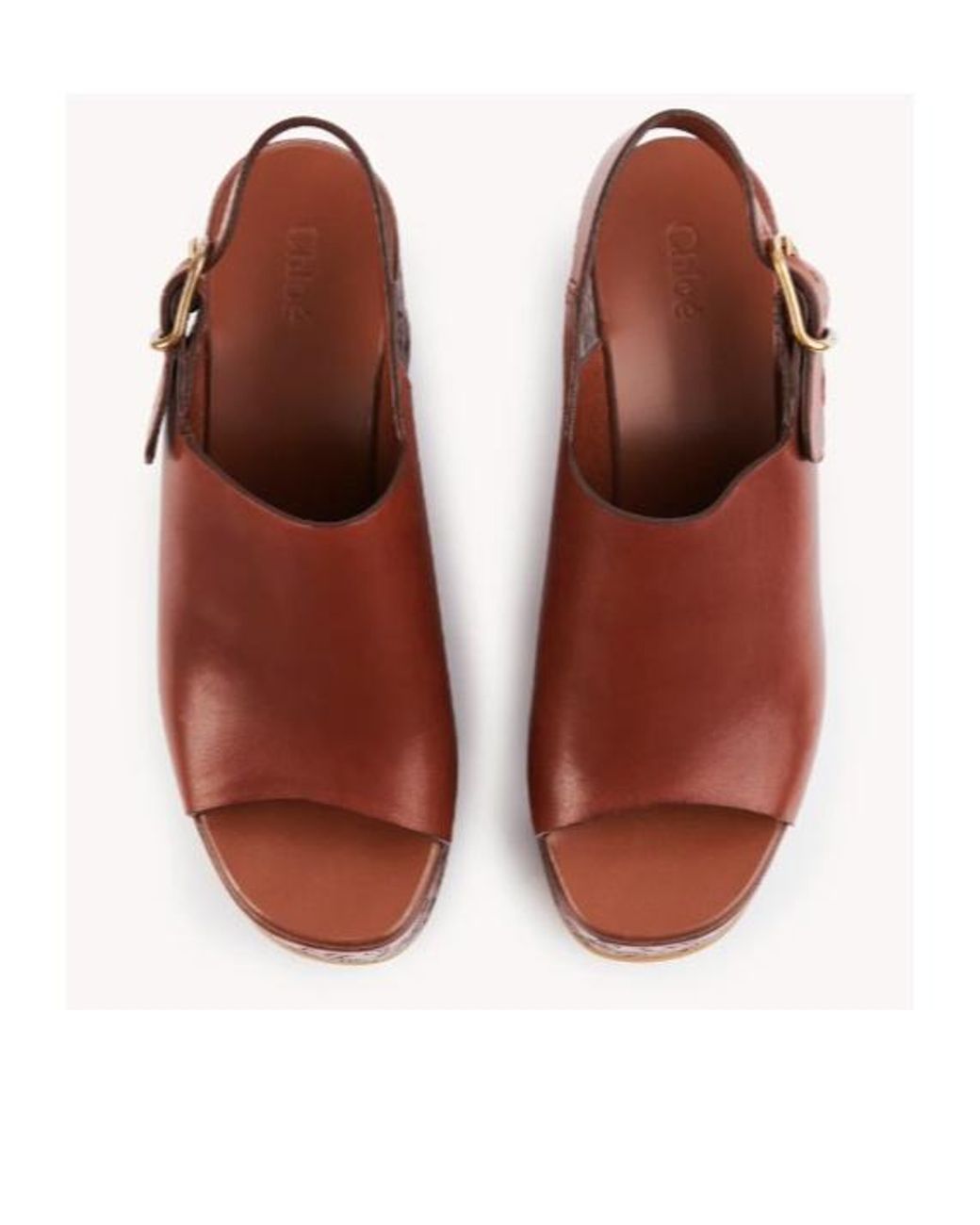 Chloé Red Maxime Wedge Sandal