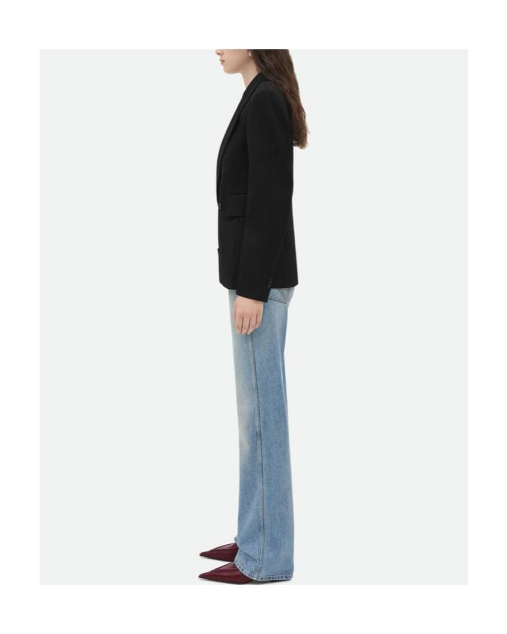 Bottega Veneta Black Grain De Poudre Knit Jacket