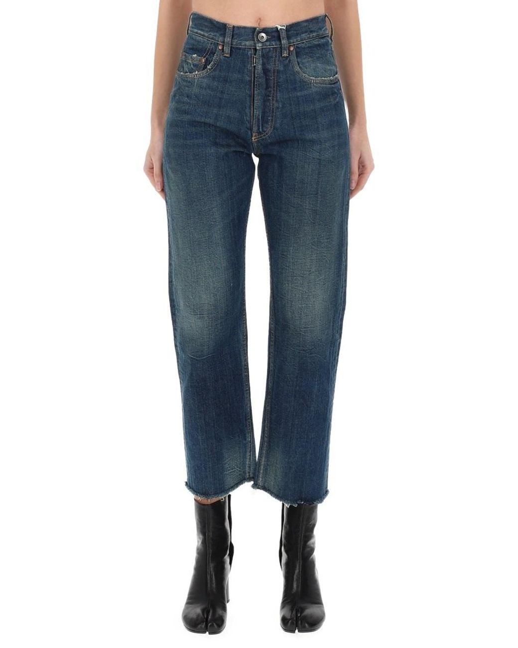 Maison Margiela Blue Straight-Leg Denim Jeans