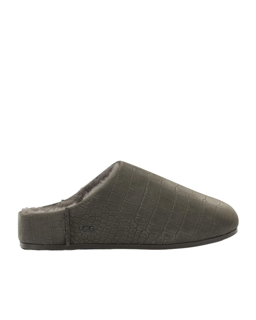 Ugg Brown Elea Embossed Slip-On Slides