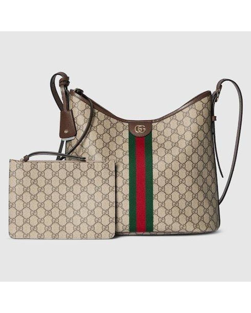 Gucci Gray Ophidia Large Shoulder Bag