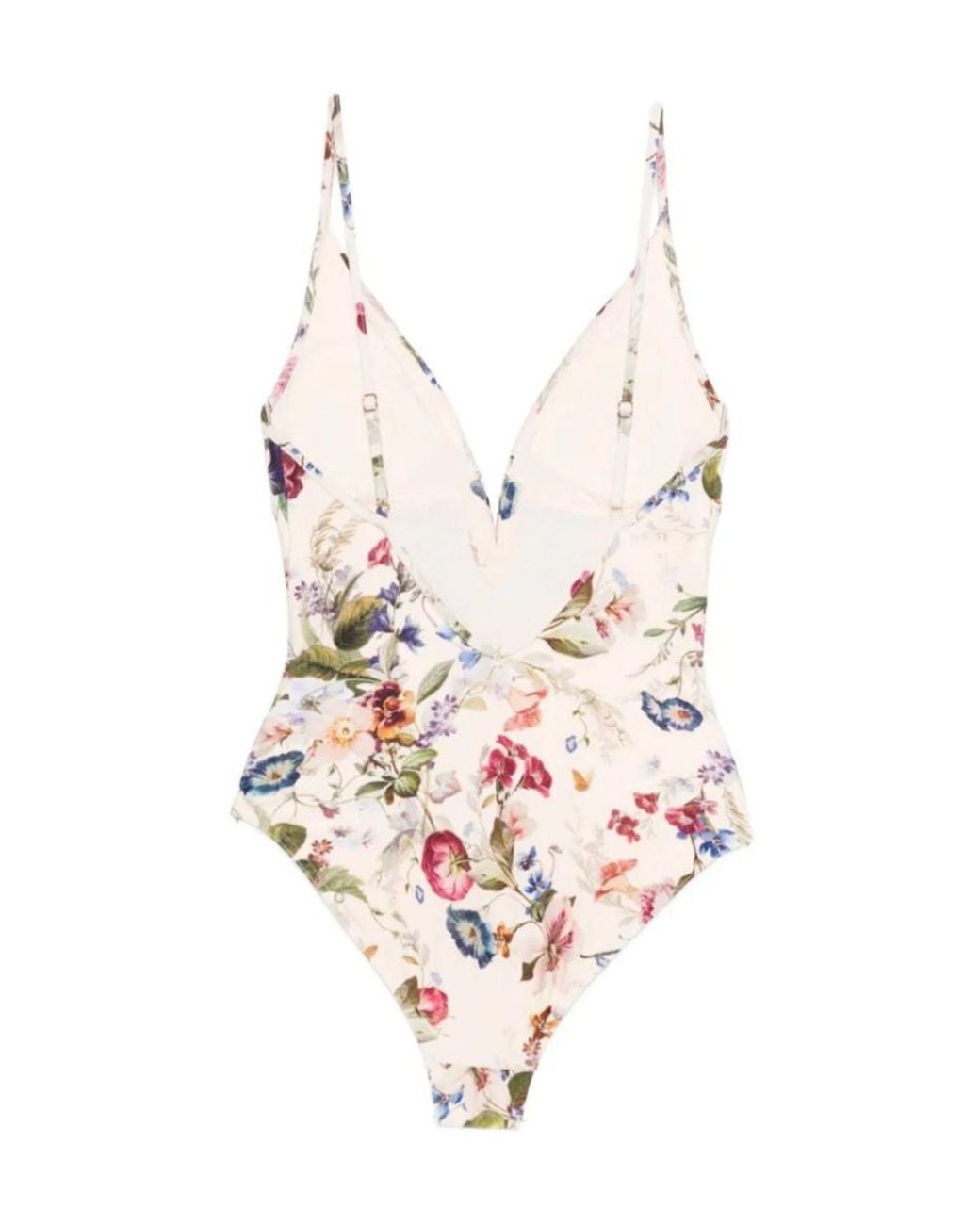 Zimmermann White Floral-Printed One Piece Swimsuit