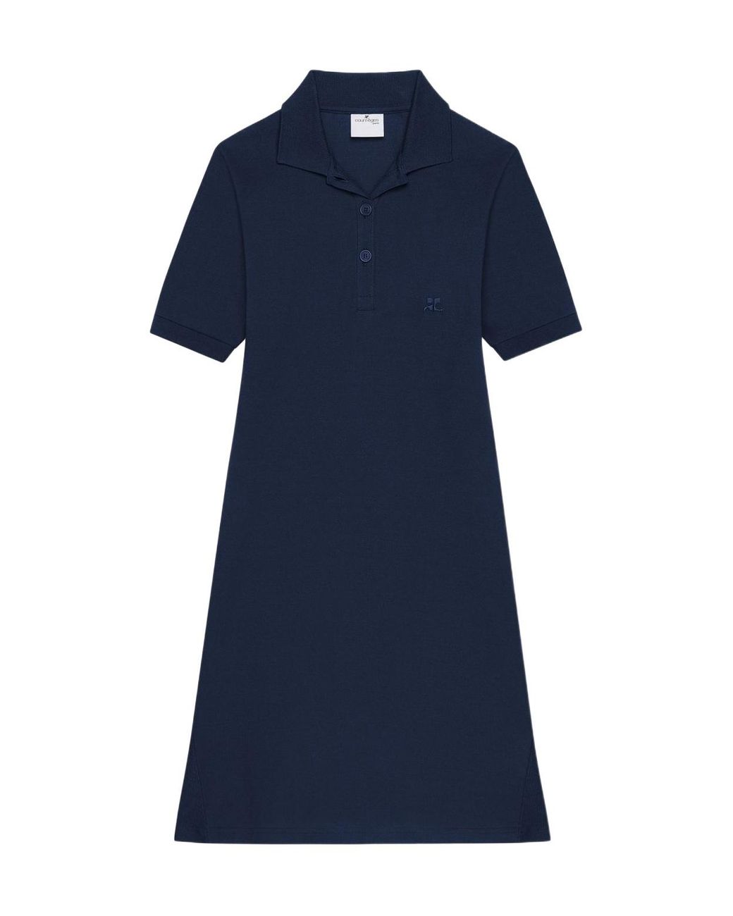 Courreges Blue Courrèges Mini Collar Polo Dress
