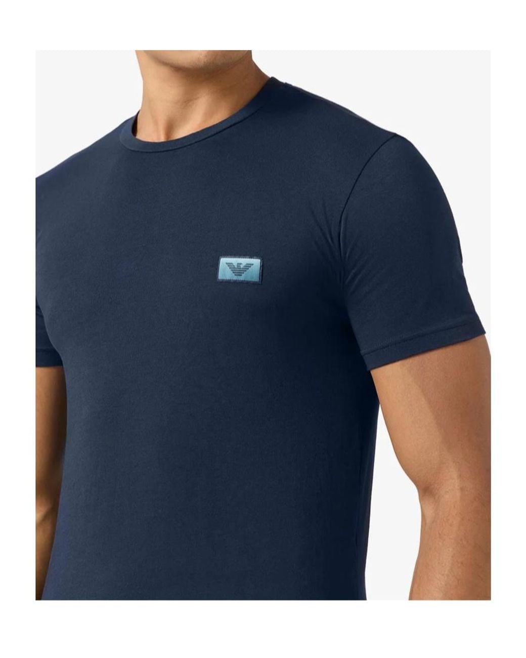 Emporio Armani Blue Short-Sleeved T-Shirt for men