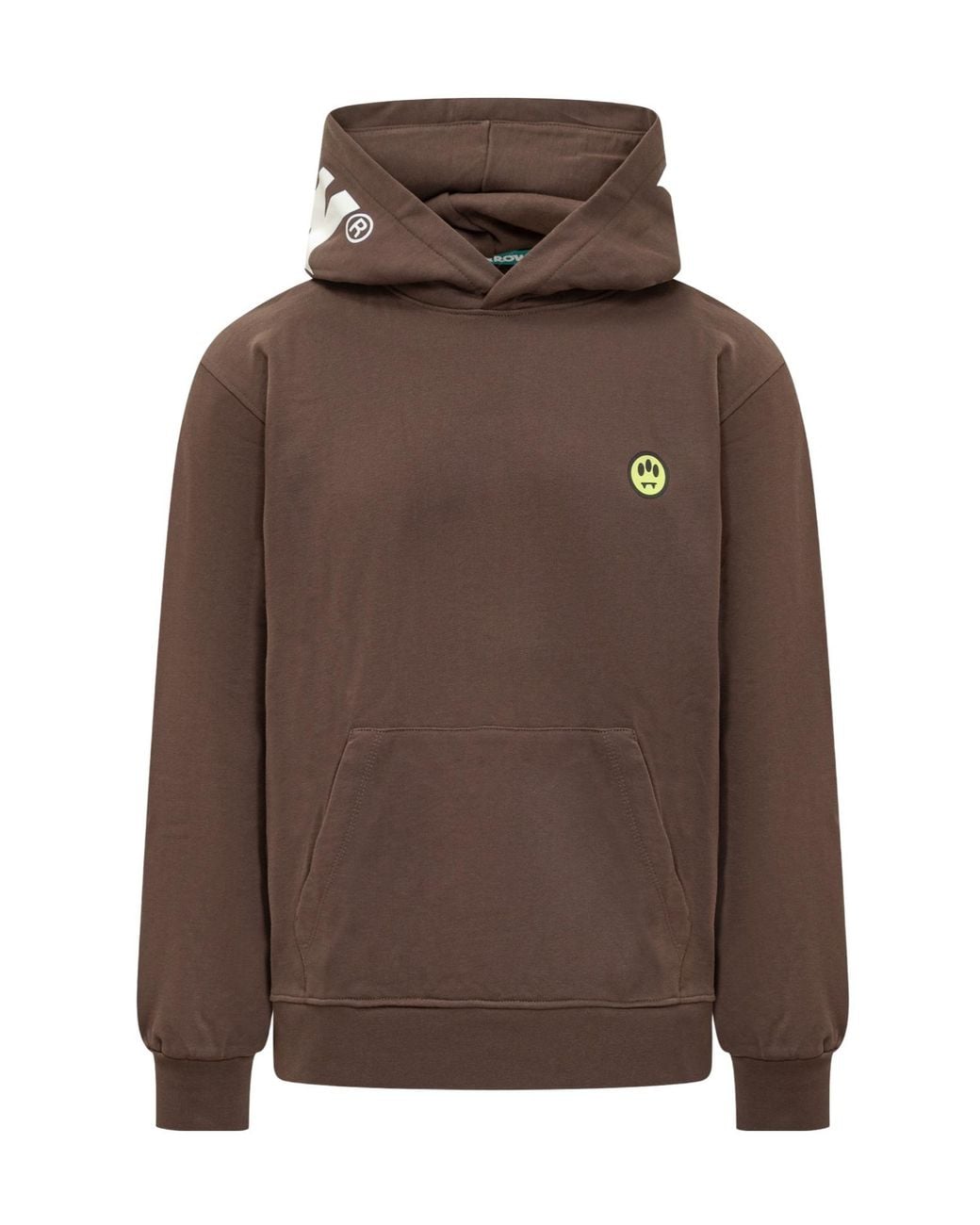 Barrow Brown Logo Printed Hoodie for men