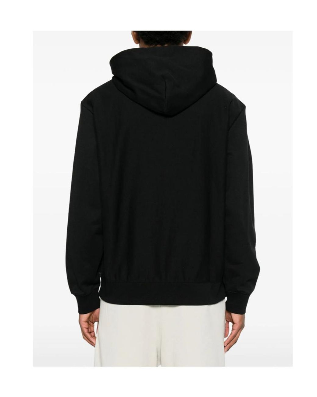 Calvin Klein Black Zip-Up Logo Hoodie for men