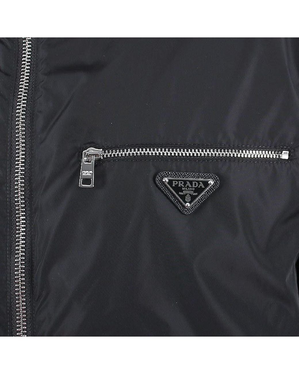 Prada Black Reversible Zip-Up Bomber Jacket for men