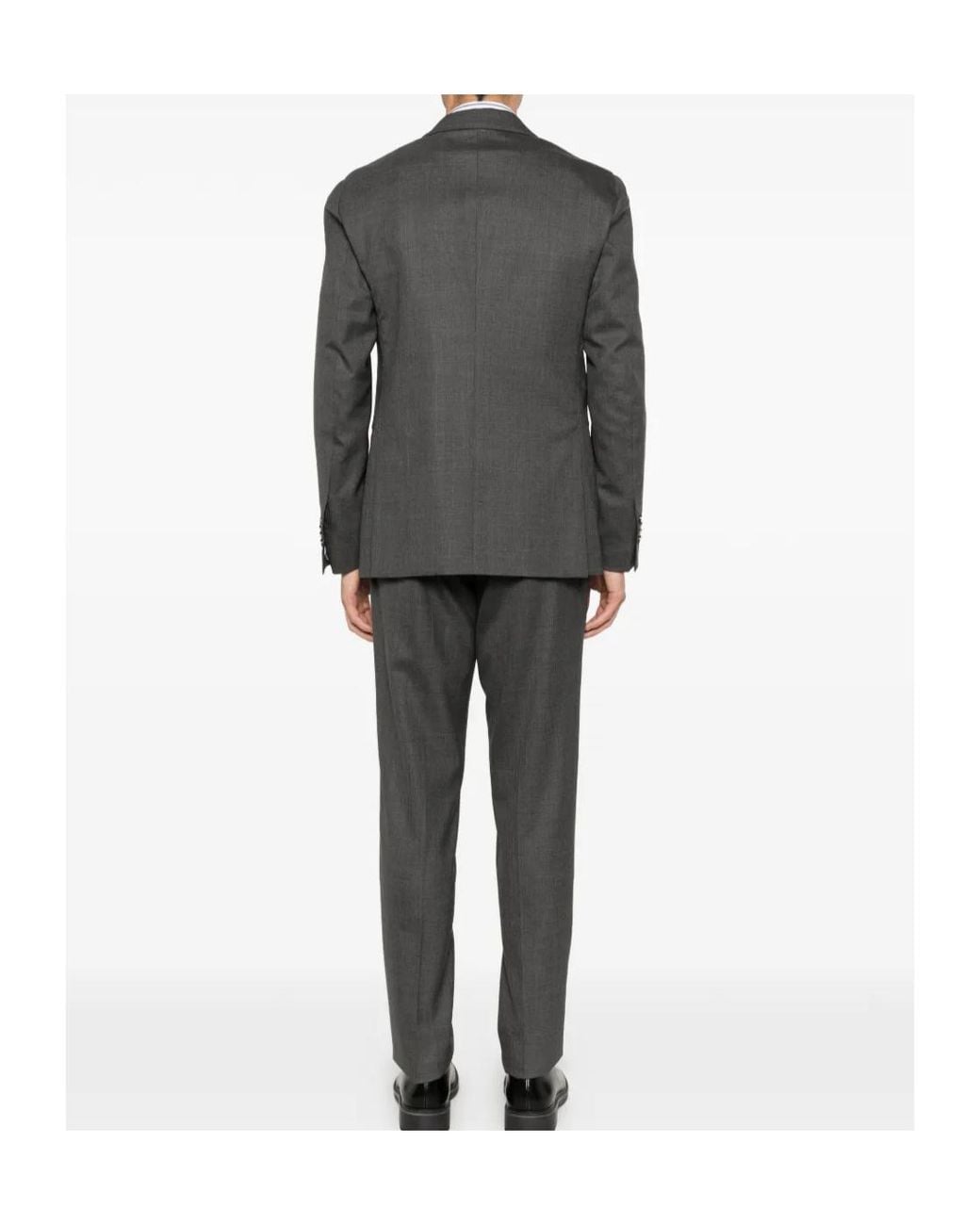 Lardini Gray Two-Button Tailored Suit for men