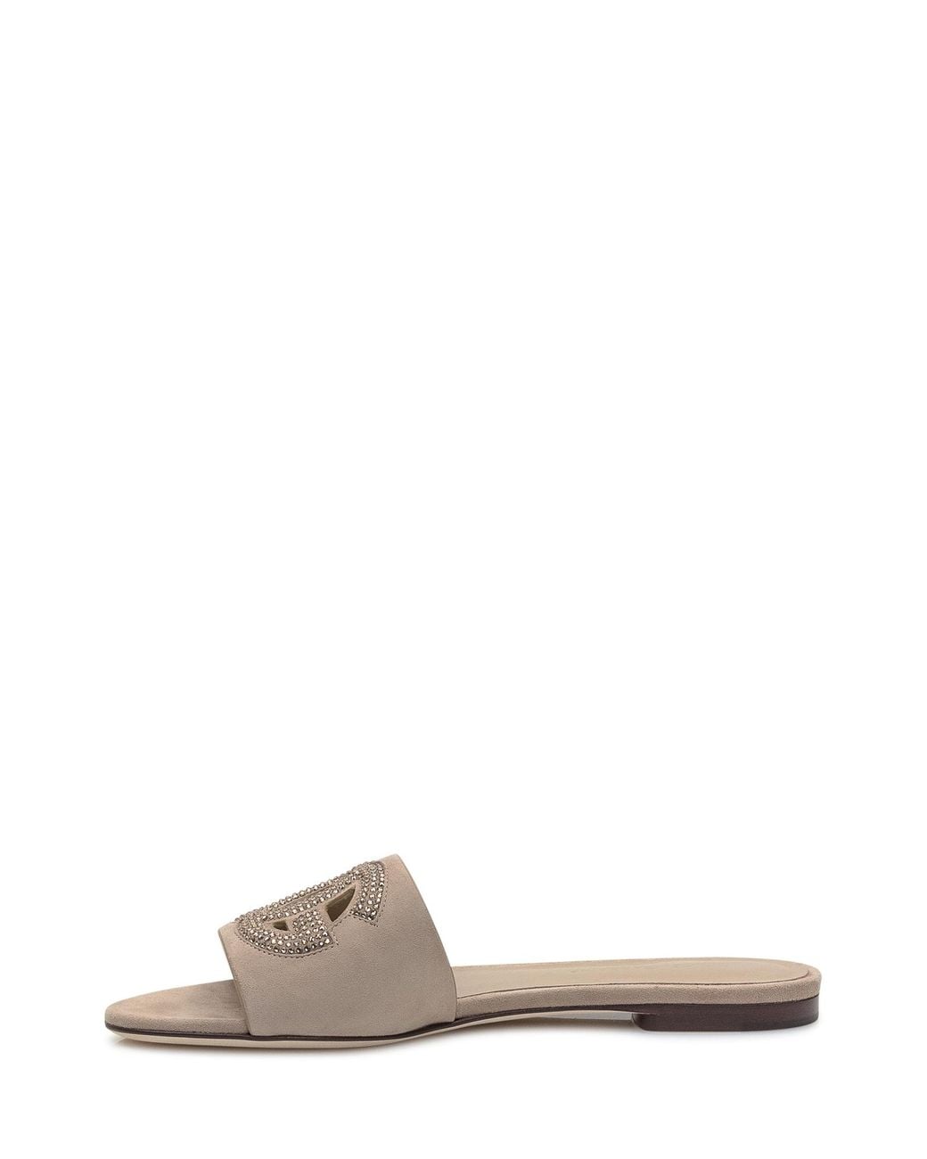 Dolce & Gabbana Brown Dg Embellished Slippers