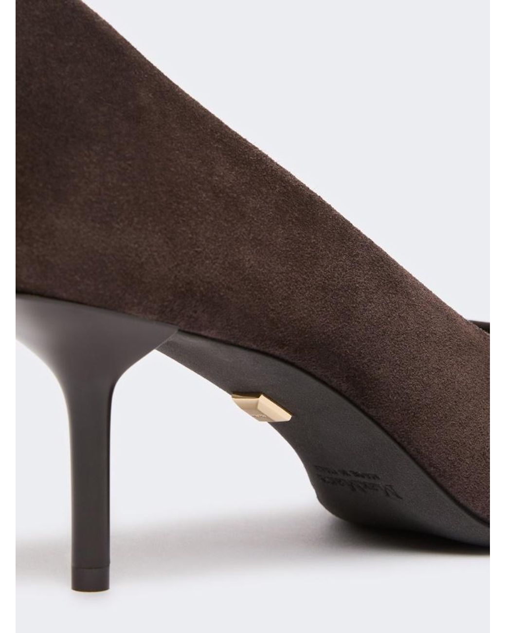 Max Mara Brown Split Calf Leather Court Shoes