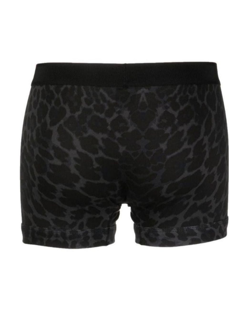 Tom Ford Black Logo-Waistband Leopard-Print Boxers for men