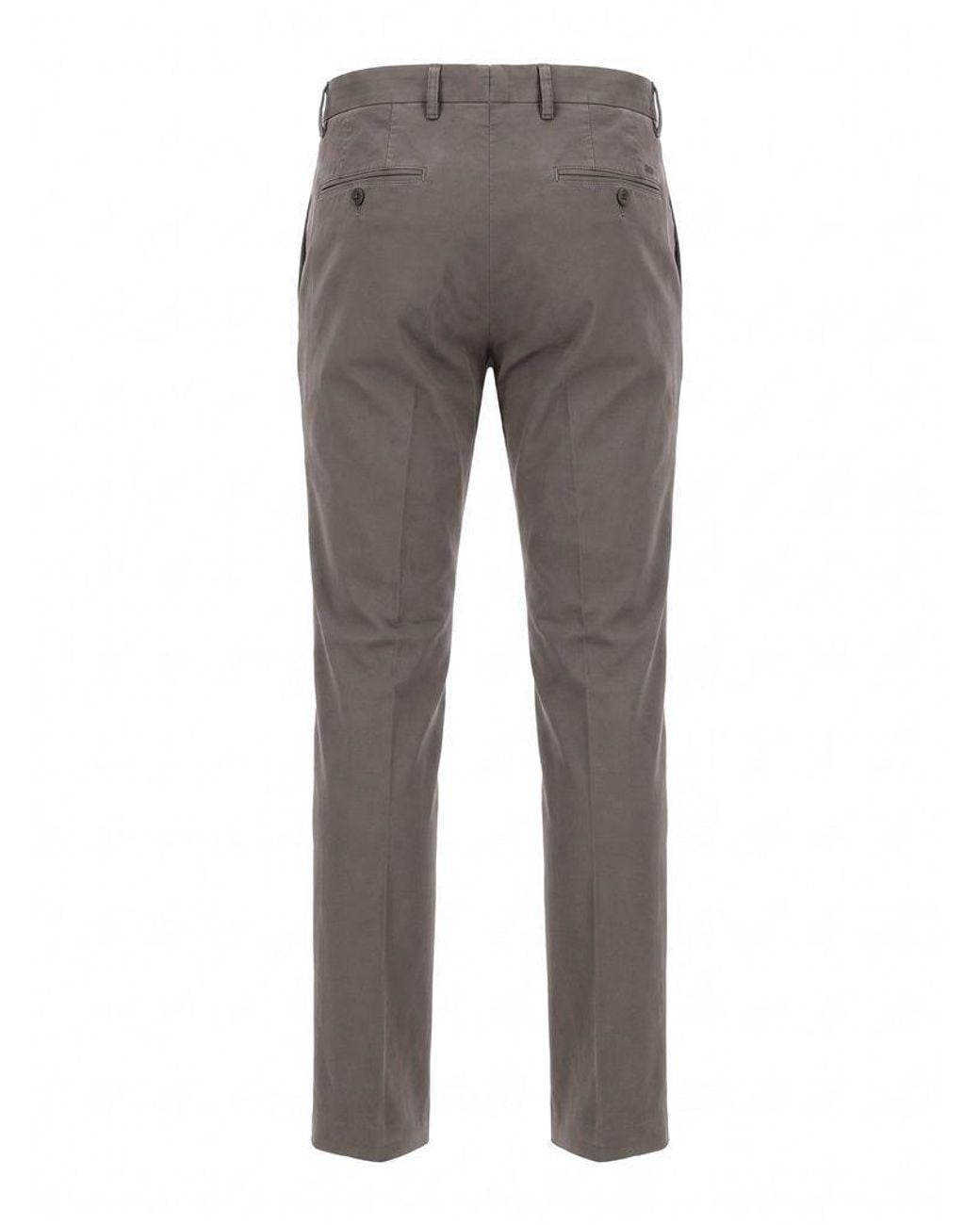 Pt Pantaloni Gray Slim-Fit Straight-Leg Trousers for men