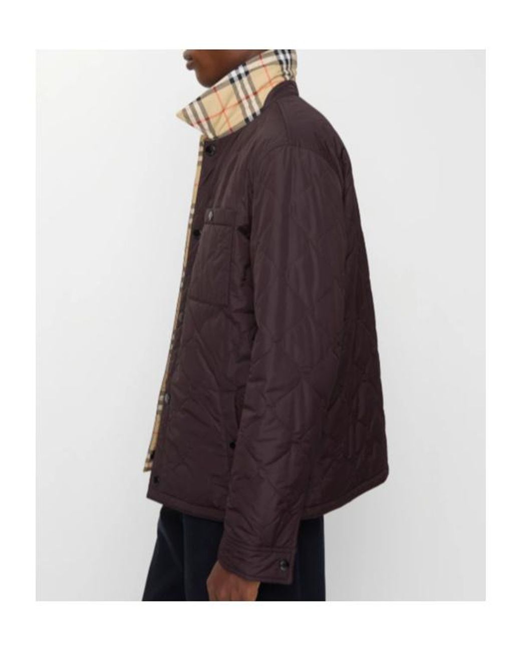Burberry Black Quilted Button-Fastening Padded Jacket for men