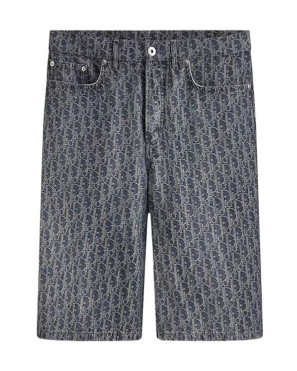 Dior Gray Belt Loop Shorts for men