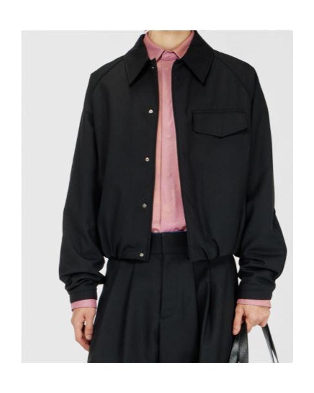 DIESEL Black Raglan-Sleeve Gathered Bomber Jacket for men