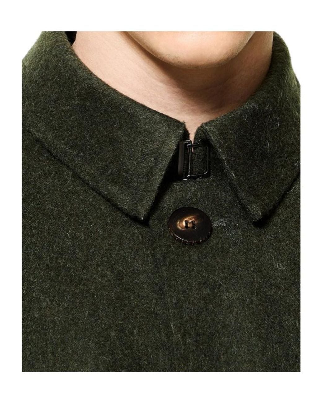 Rrd Green Loden Wool Coat for men