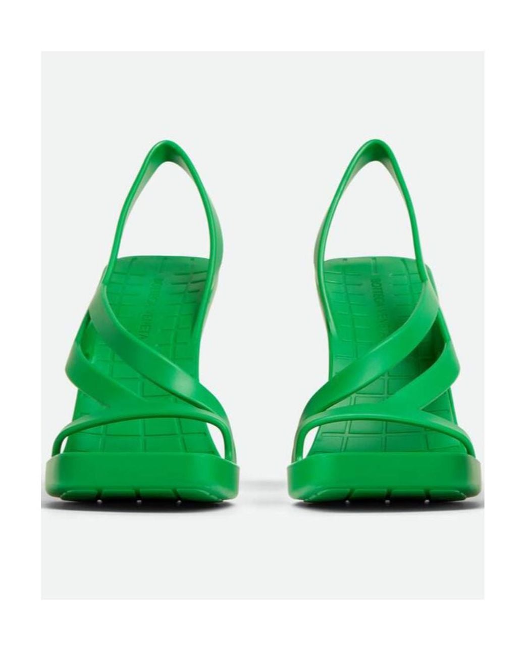 Bottega Veneta Green Jimbo Slingback Heeled Sandals