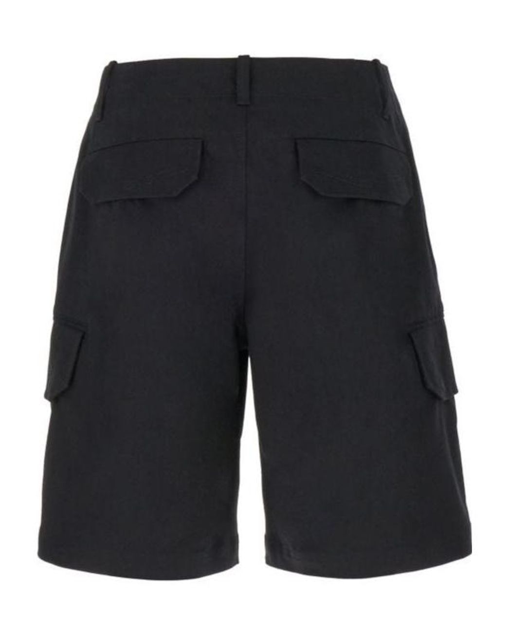 Moschino Black Logo Printed Bermuda Shorts for men