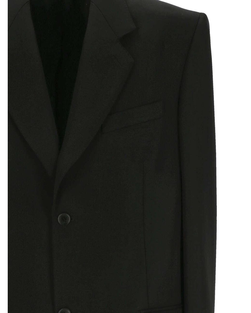 Balenciaga Blue Wool Single-Breasted Blazer Jacket for men