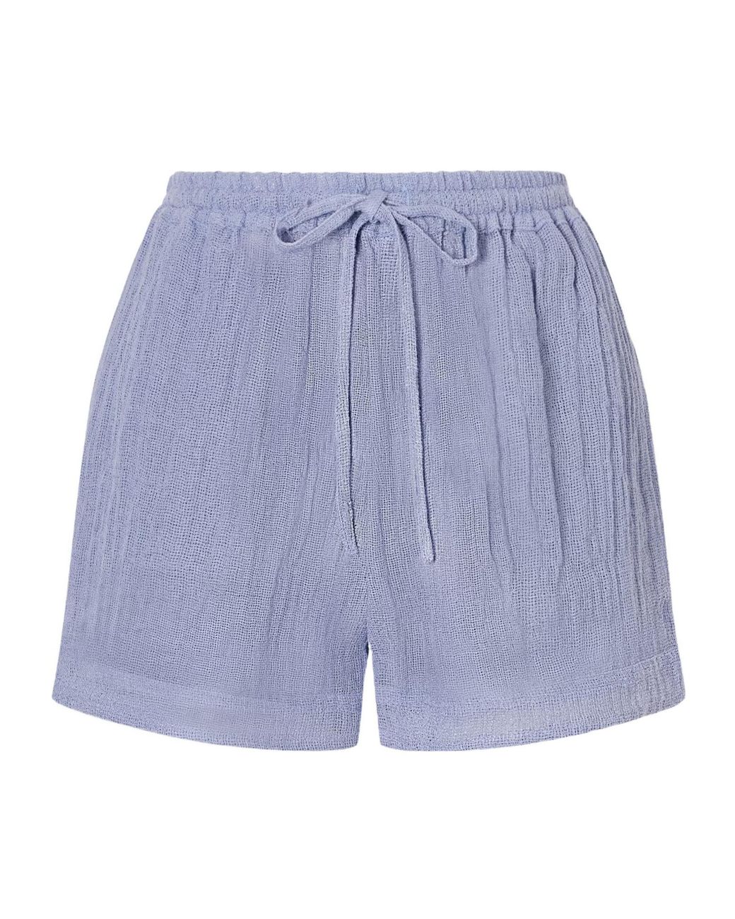 LeKasha Blue Tabag Linen Shorts
