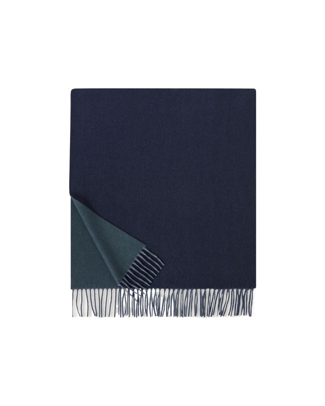 Loro Piana Blue Fringed Scarf for men